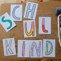 Postkartenset zum Ausmalen - SCHULKIND