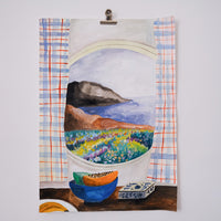 Originalillustration Sommer Ausblick