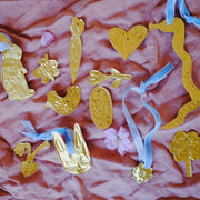 Bastelvorlage für goldene Anhänger OSTERN [Download/Printable]