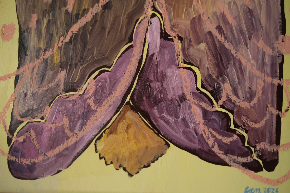 Originalillustration - Rosy Maple Moths