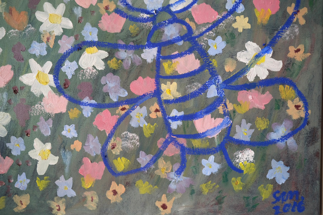 Originalillustration - No Bees no meadow