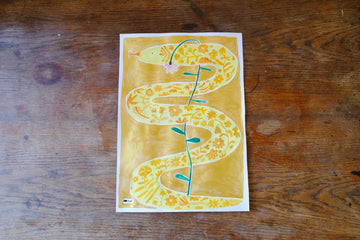 Originalillustration Crap Nap Paintings - Schlange Flora