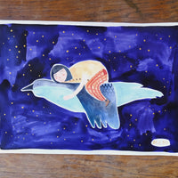 Originalillustration Crap Nap Paintings - Nachtflug