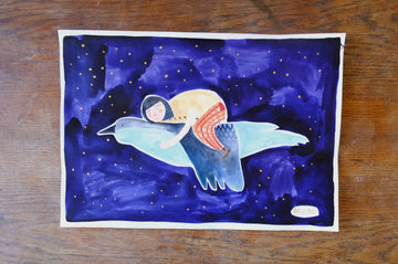 Originalillustration Crap Nap Paintings - Nachtflug