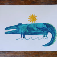 Originalillustration Crap Nap Paintings - Croco Loco