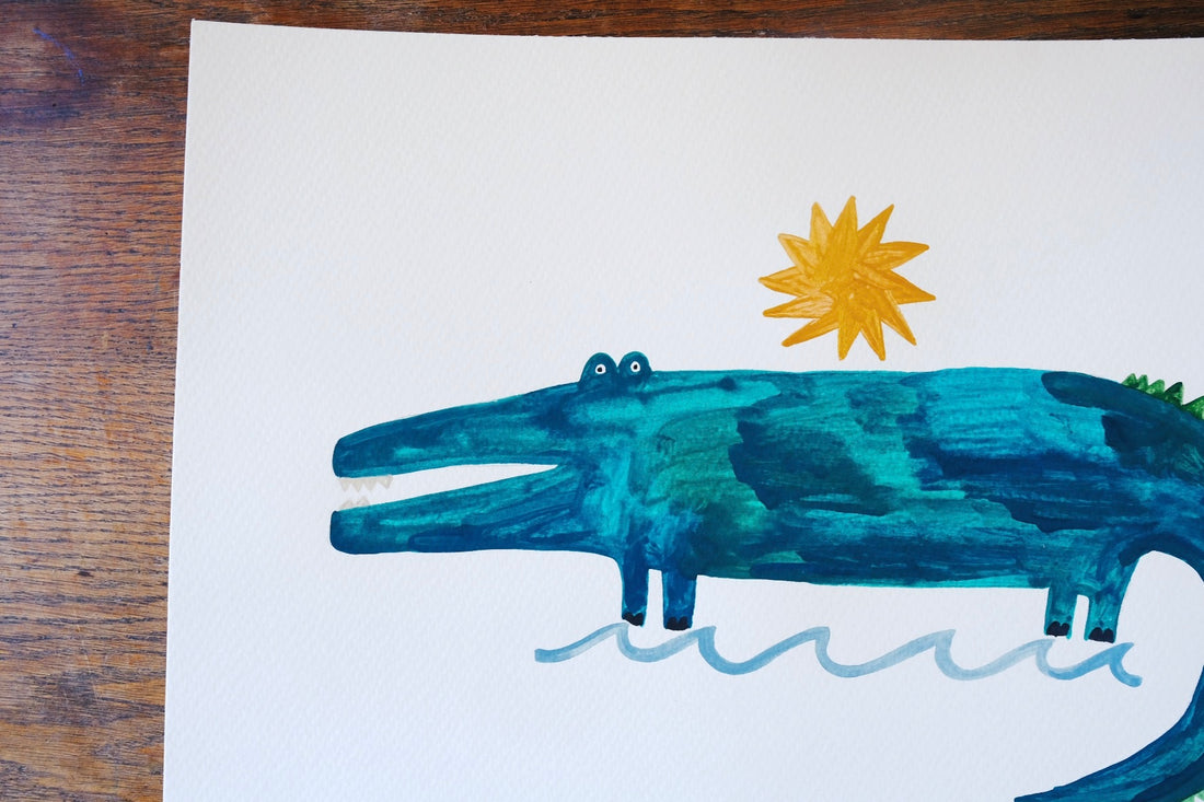 Originalillustration Crap Nap Paintings - Croco Loco