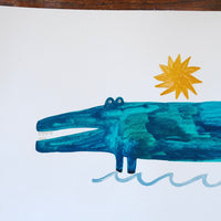 Originalillustration Crap Nap Paintings - Croco Loco