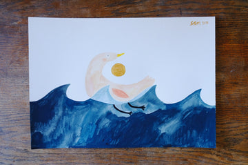 Originalillustration Crap Nap Paintings - Schwanenmeer