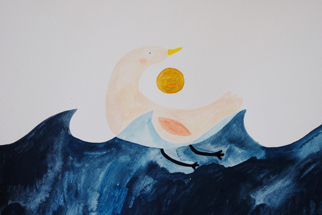 Originalillustration Crap Nap Paintings - Schwanenmeer