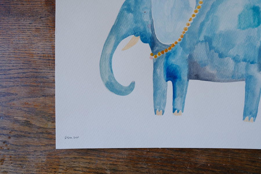Originalillustration Crap Nap Paintings - Elli Elefant