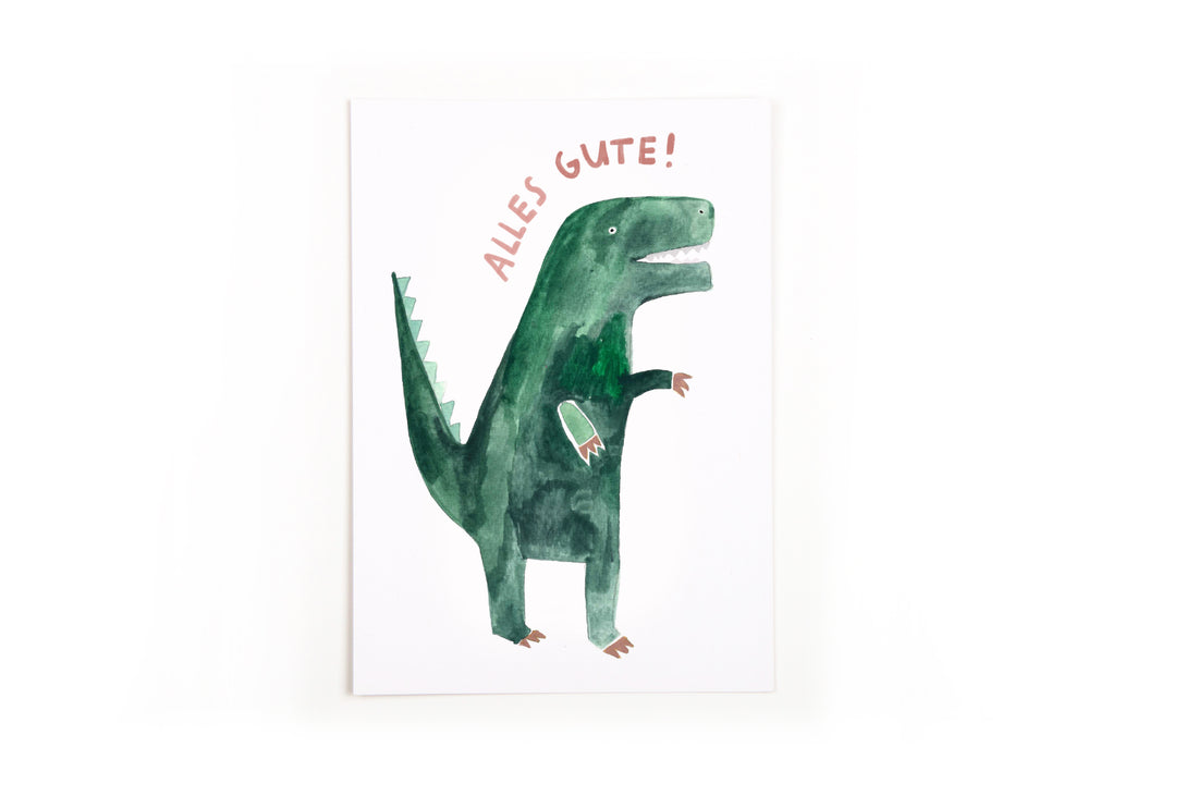 Postkarte Alles Gute T-Rex