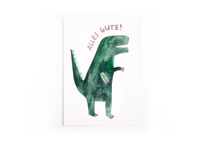 Postkarte Alles Gute T-Rex
